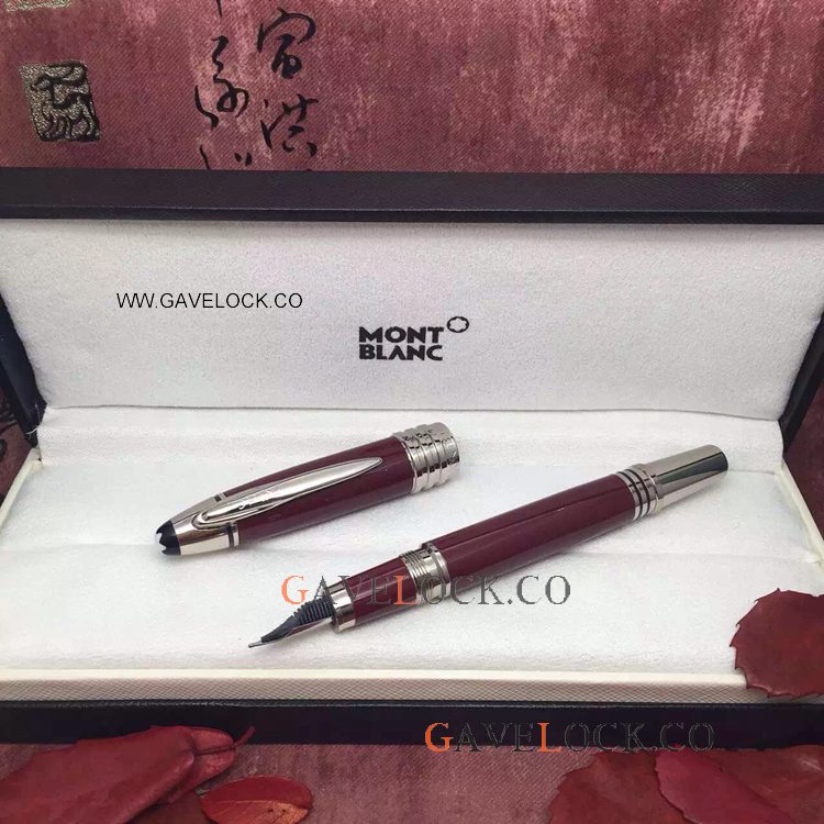 J F K Mont Blanc Replica Pens For Sale Red Barrel Fountain Pen